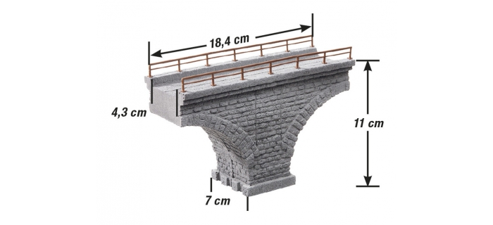 Modélisme ferroviaire : NOCH NO 58676 - Pilier viaduc de la Ravenna	